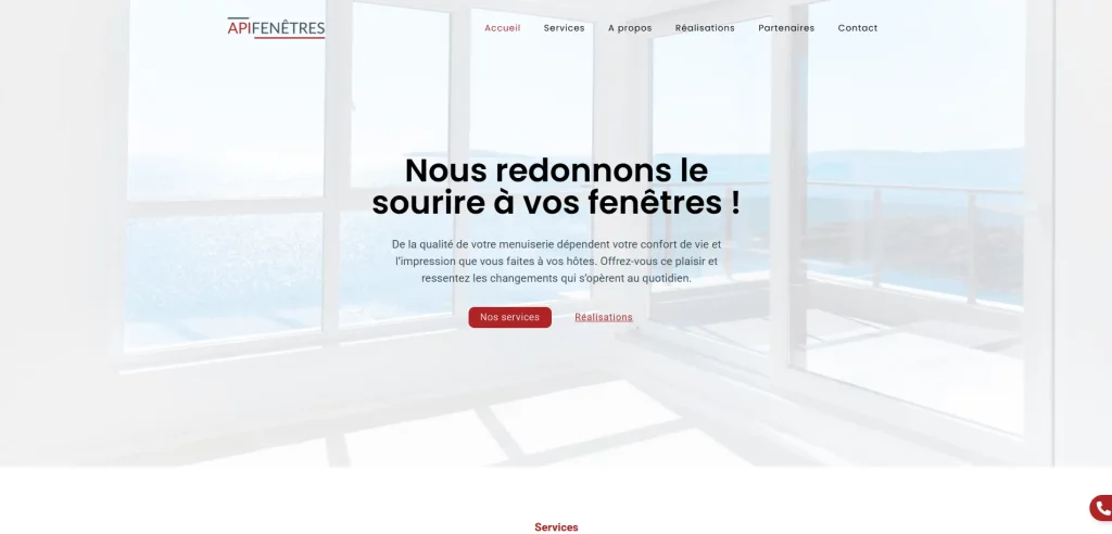 création site web api fenetres et optimisation fiche google