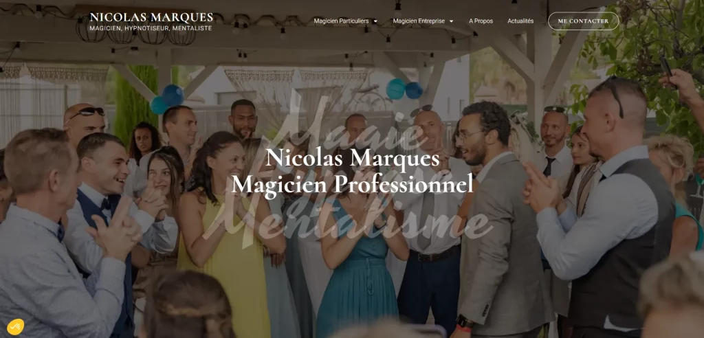 Optimisation du site et mise en place d'un plan SEO Nicolas marques magicien