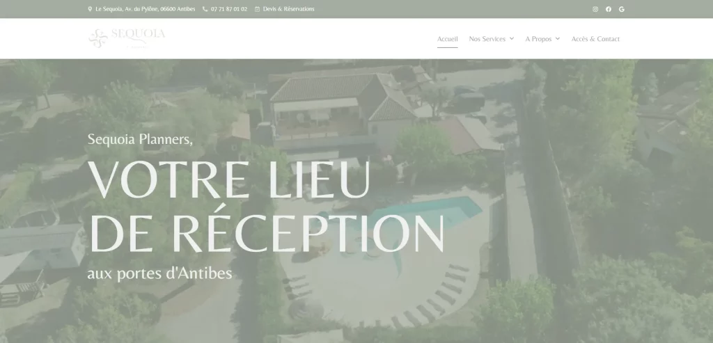 Création du Site Web de Sequoia Planners